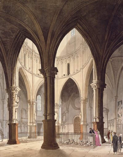 Temple Church, 1809 by Pugin and Rowlandson